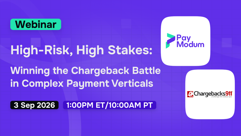 PayModum and Charegbacks911 Webinar
